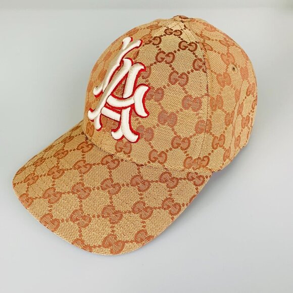 NWT Gucci MLB Dodgers GG Canvas Baseball Cap Beige Size 57-61cm - Picture 4 of 13